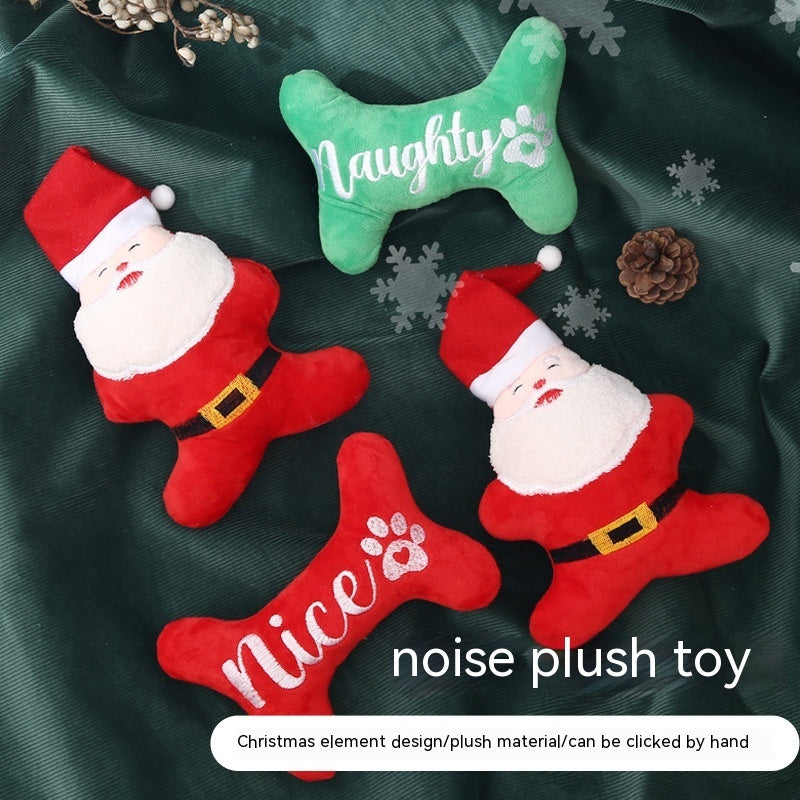 Christmas Dog Plush Toy – Sounding Puppy Santa Claus Decoration for Pets - ZA-ZOLA