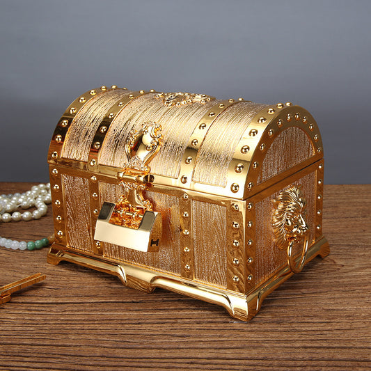 Retro Chinese Style Wedding Jewelry Box Alloy Hand Jewelry Storage Box With Lock - ZA-ZOLA