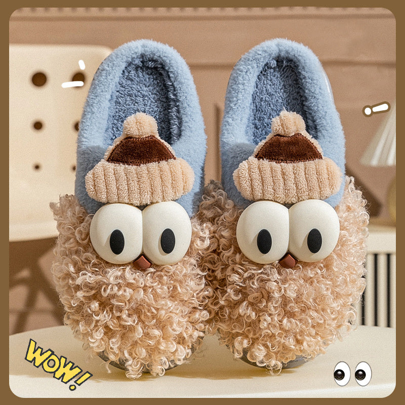 Cartoon Santa Claus Plush Slippers – Cozy Christmas Non-Slip Cotton Shoes for Couples, Women & Men – Warm Indoor Footwear - ZA-ZOLA