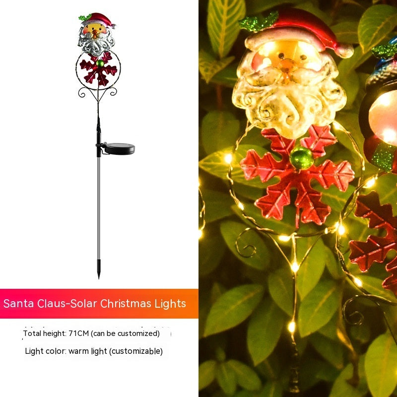 Solar Christmas LED Snowman & Elk Lights – Festive Ground Plug Lighting for Outdoor Holiday Decor - ZA-ZOLA