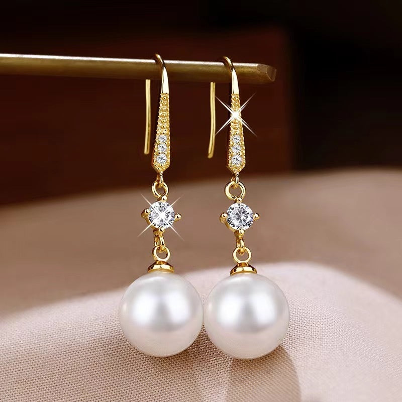 Temperament Fashion Earrings Face Slimming Golden Ear Rings - ZA-ZOLA