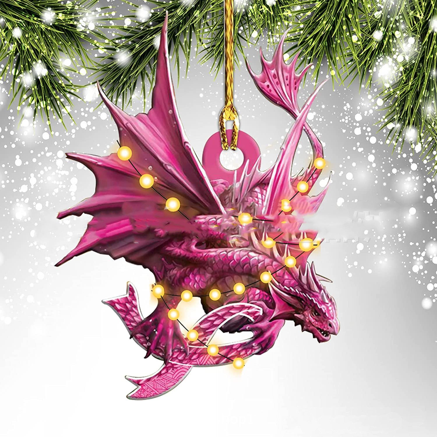 Acrylic Dinosaur Dragon Egg Ornaments – Unique Christmas Tree Pendant Decor - ZA-ZOLA