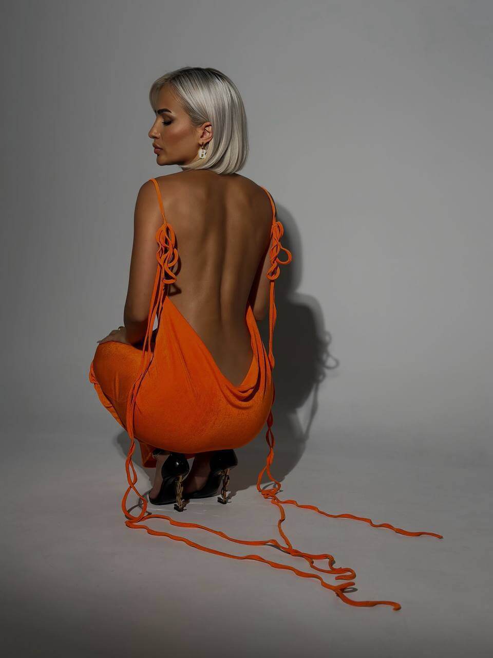 Sexy Slim Backless Dress – Lace-Up Camisole Long Summer Gown for Women | Elegant Fashion UK & USA