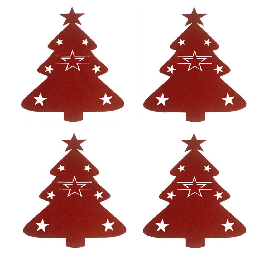 4-Piece Christmas Tree Cutlery Set | Festive Dining Essentials - ZA-ZOLA