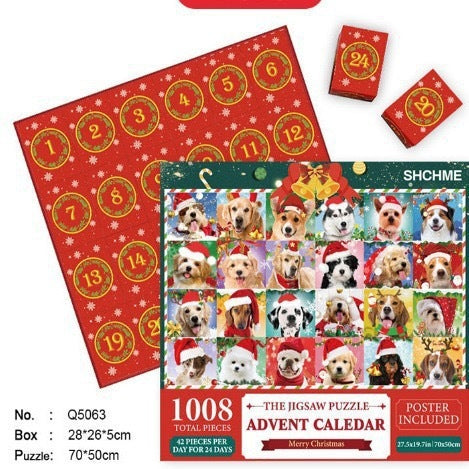 24-Box Christmas Advent Calendar – Fun Puzzle Gift for Holiday Countdown - ZA-ZOLA