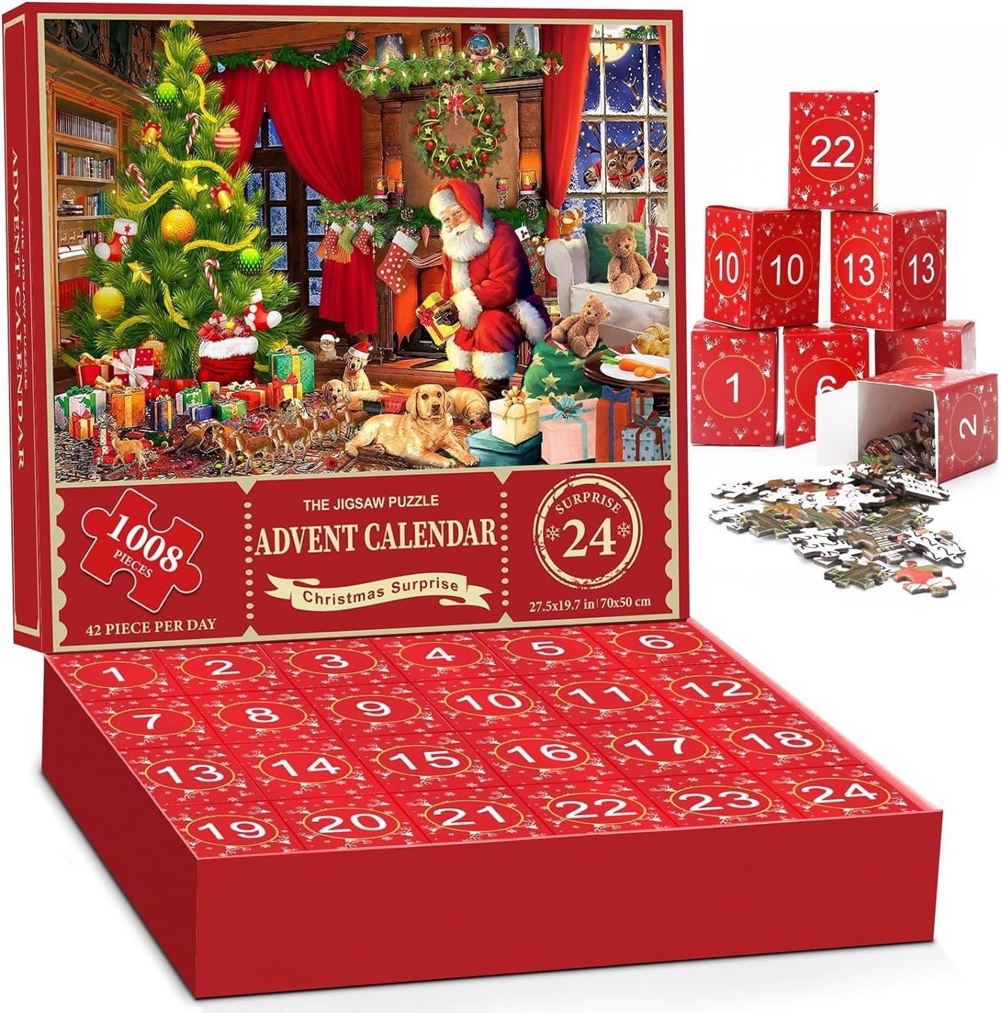 24-Box Christmas Advent Calendar – Fun Puzzle Gift for Holiday Countdown - ZA-ZOLA