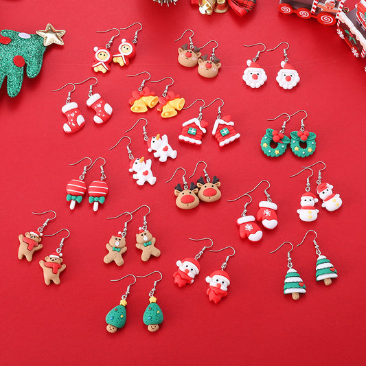 Cartoon Creative Christmas Earrings – Fun & Festive Fashion for the Holidays - ZA-ZOLA