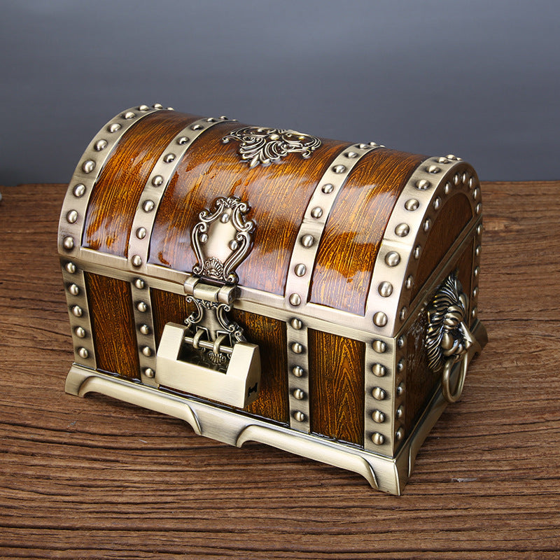 Retro Chinese Style Wedding Jewelry Box Alloy Hand Jewelry Storage Box With Lock - ZA-ZOLA