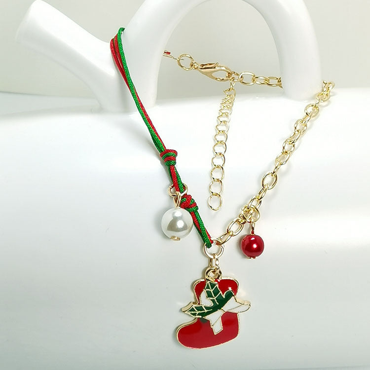 Festive Christmas Charm Bracelet – Snowman, Santa Claus, Tree, Snowflake & Elk Charms | Perfect Christmas & New Year Gift for Women! - ZA-ZOLA