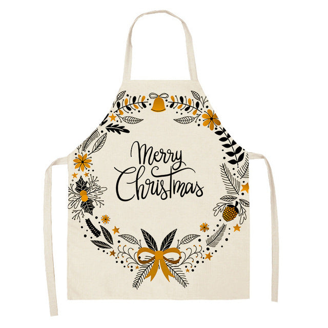 Christmas Cotton & Linen Apron | Festive Kitchen Essential - ZA-ZOLA