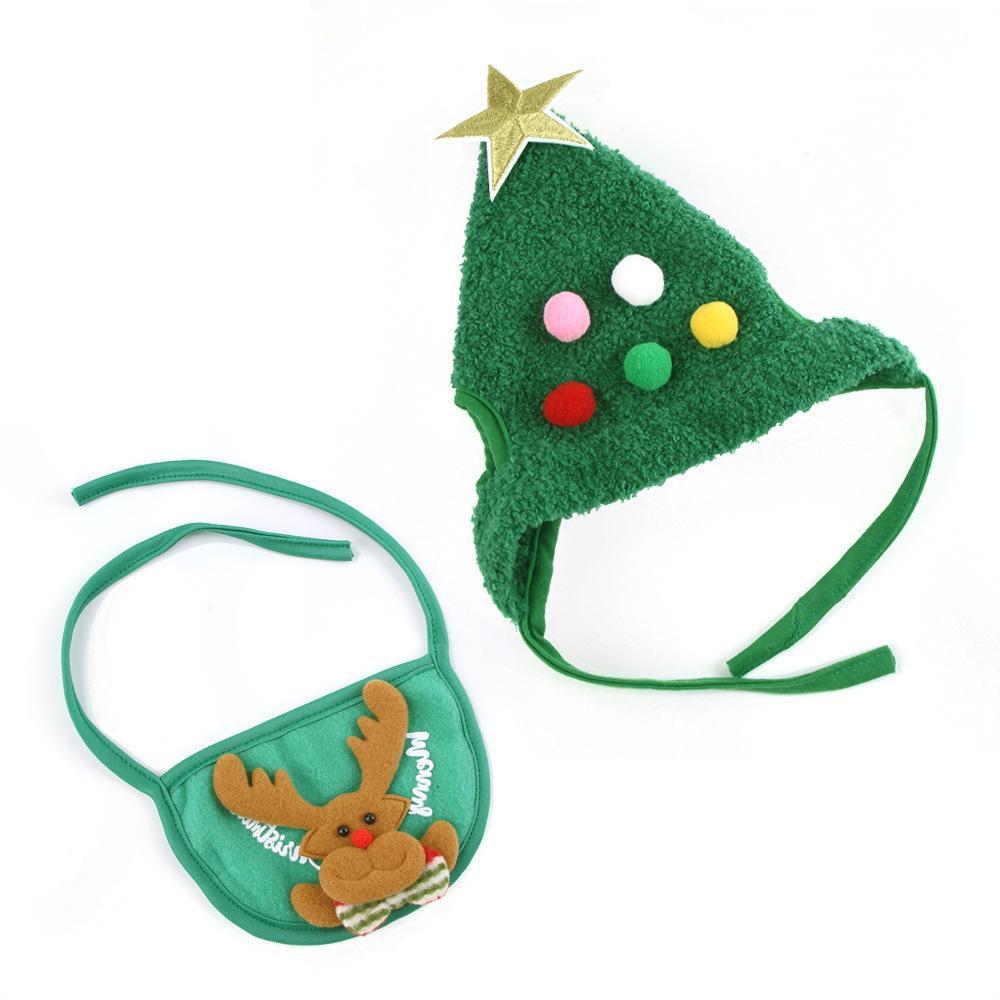 Christmas Tree Shaped Pet Hat - Festive Holiday Accessory for Cats & Dogs - ZA-ZOLA