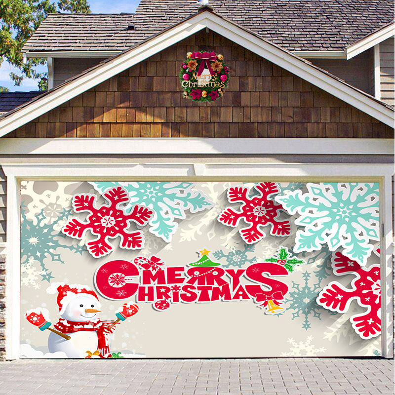 Christmas Hanging Background Cloth – Garage Door Patch for Holiday Party Decor - ZA-ZOLA