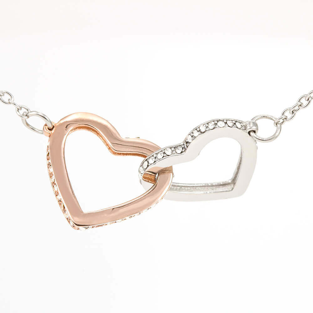 Double Heart Necklace Personalized Design Two-color Peach - ZA-ZOLA