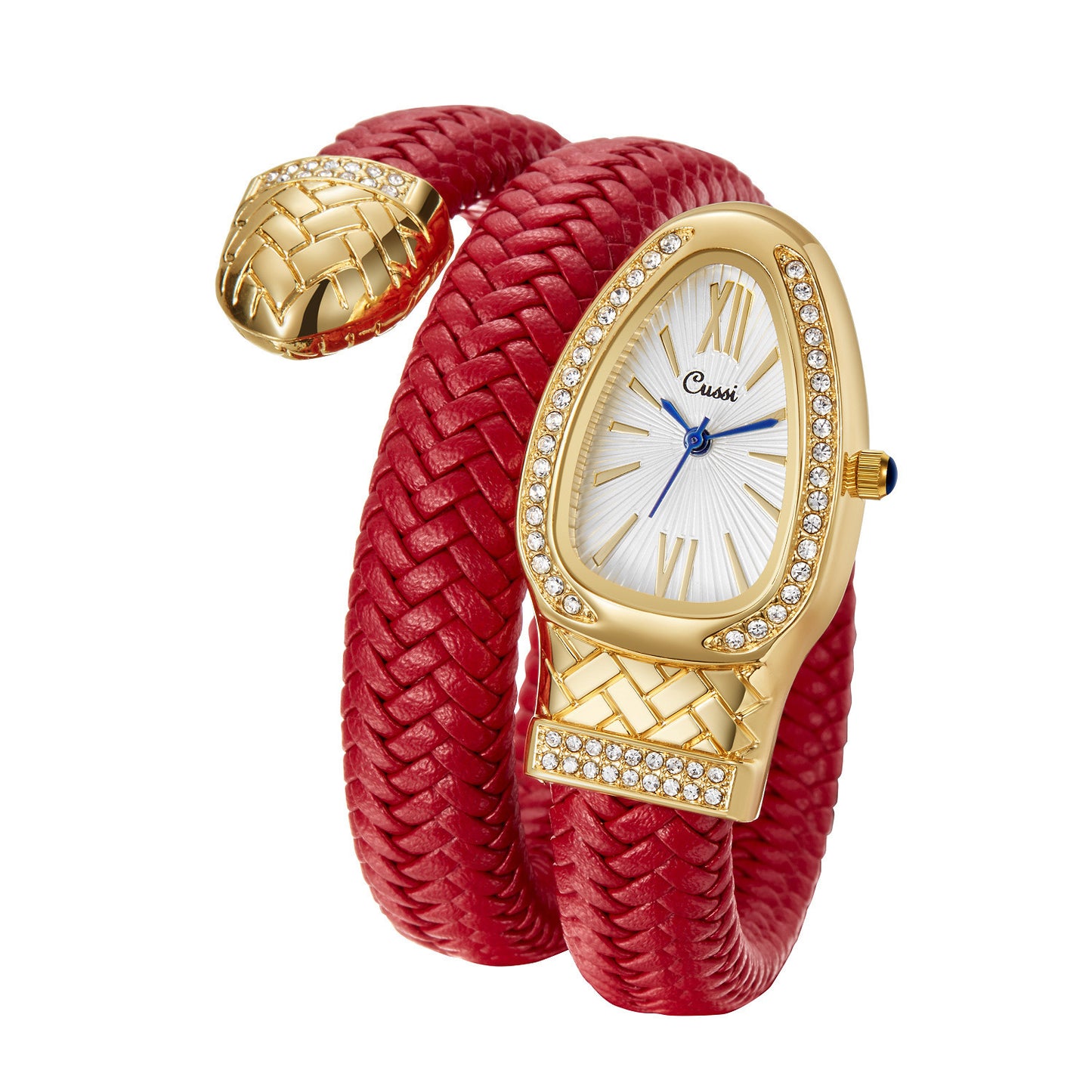 Snake Watch Fashion Quartz Watch Diamond Leather Strap - ZA-ZOLA