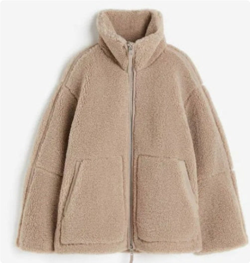 New Fashion Loose Anti-Cashmere Zipper Jacket – Women’s Casual Outdoor Coat