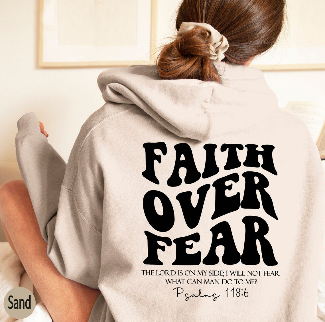 Faith Over Fear Sweatshirt – Christian Bible Verse Hoodie for Inspiration