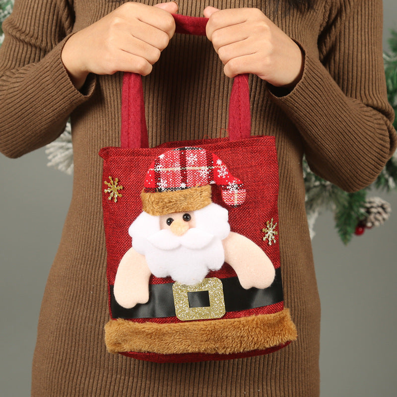 Christmas Candy Gift Tote Bags – Creative Santa Claus, Elk & Snowman Handbags for Kids - ZA-ZOLA