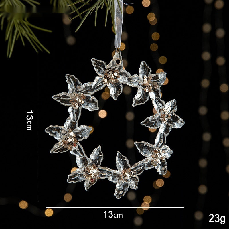 Christmas Decorations Sequins Acrylic Transparent Pendant – Festive Holiday Ornaments for Home & Tree - ZA-ZOLA