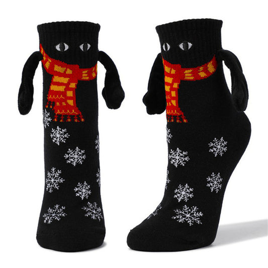 Couple Magnetic Hand Socks – Cute Christmas Gift for Him & Her – Festive Holiday Essentials - ZA-ZOLA