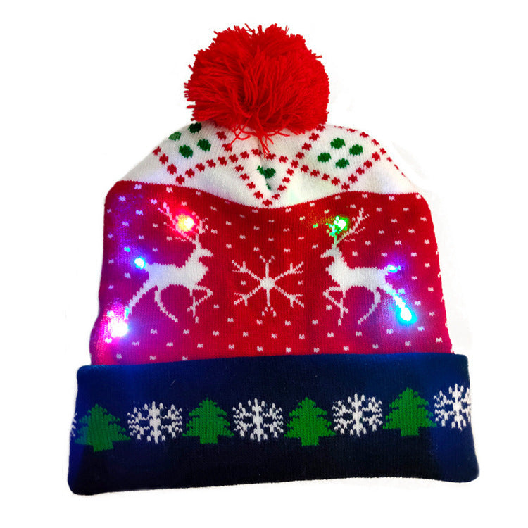 LED Christmas Hat Sweater - Light-Up Knitted Beanie for Kids | Festive Xmas & New Year Gift - Perfect UK & USA Holiday Decoration - ZA-ZOLA