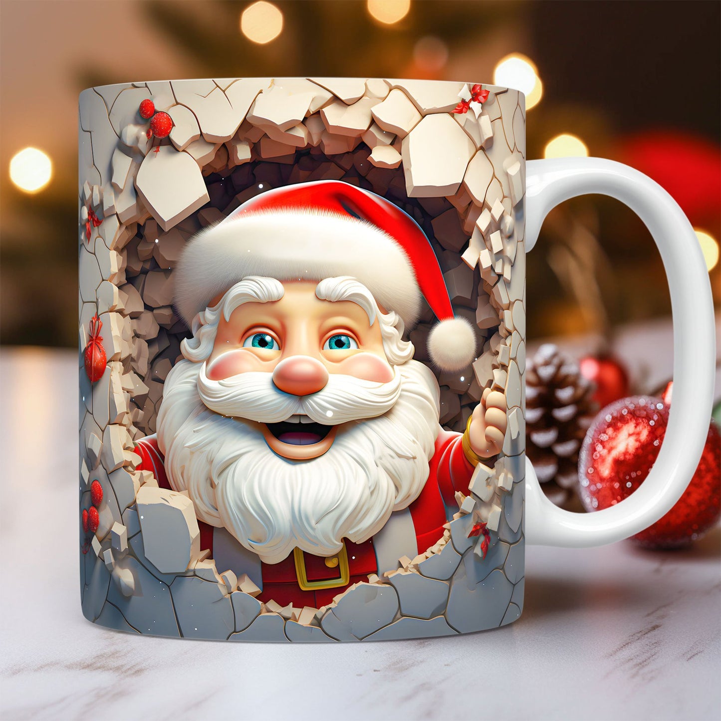 3D Christmas Ceramic Mug | Festive Snowman & Santa Cups - ZA-ZOLA