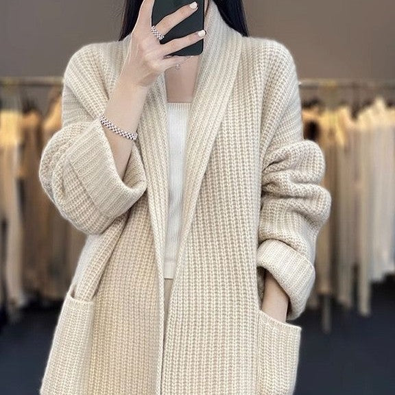 Warm All-Match Leisure Sweater Coat – Simple & Stylish Women’s Knitwear