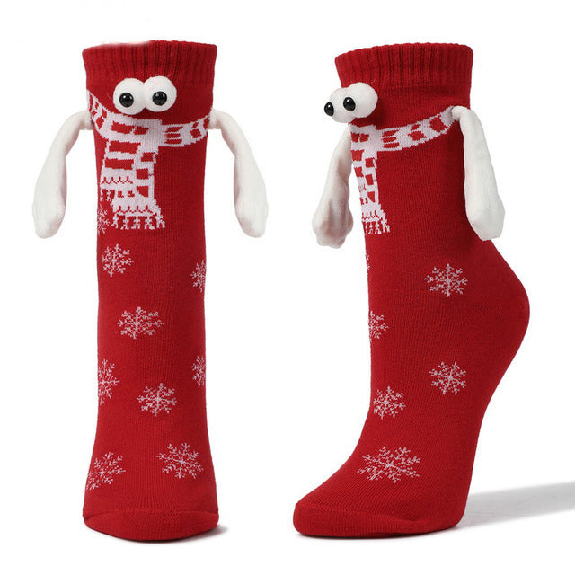 Couple Magnetic Hand Socks – Cute Christmas Gift for Him & Her – Festive Holiday Essentials - ZA-ZOLA