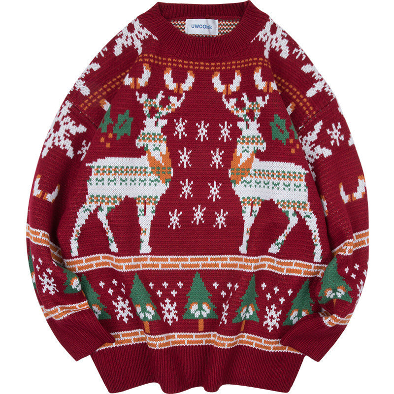 Men's Christmas Loose Pullover Sweater – Cozy Holiday Knitwear for Festive Style - ZA-ZOLA