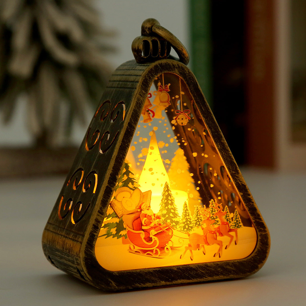 Retro Electric Candle Lamp – Luminous Christmas Ornaments for Festive Decorations - ZA-ZOLA