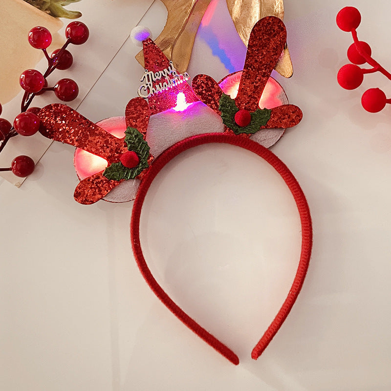 Light-Up Christmas Headband for Women - Festive Snowflake Design - ZA-ZOLA