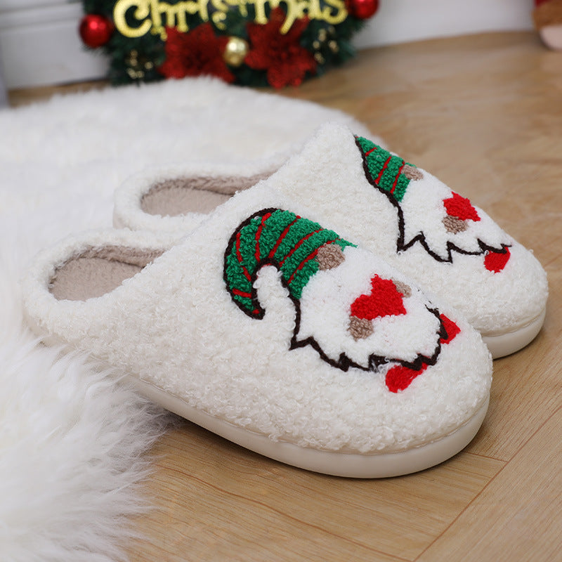 Cute Cartoon Santa Claus Slippers – Cozy Christmas Indoor Shoes for Couples, Women & Men – Warm Floor Bedroom Slippers - ZA-ZOLA