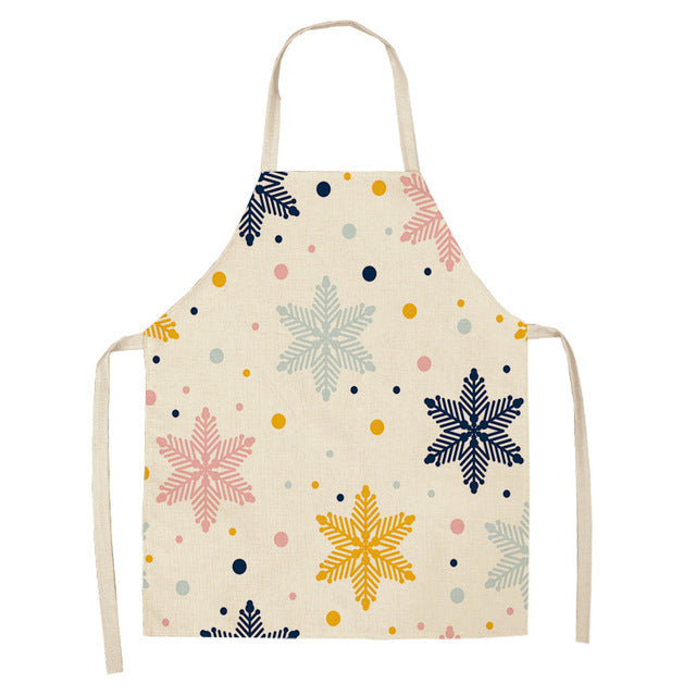 Christmas Cotton & Linen Apron | Festive Kitchen Essential - ZA-ZOLA