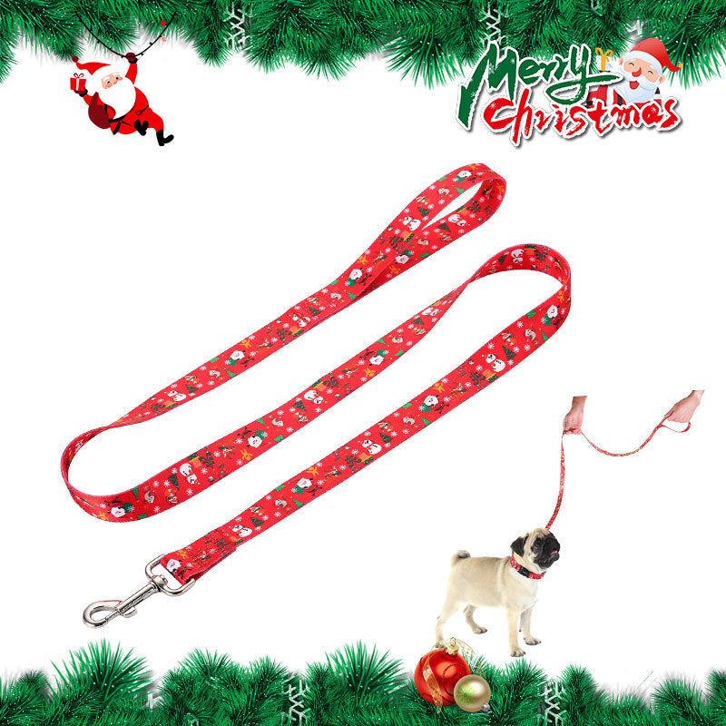 Christmas Pet Collar & Leash Set – Hand Holding Rope Dog Leash for Holiday Walks - ZA-ZOLA