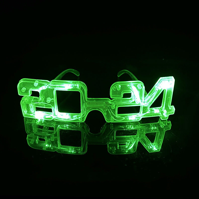 LED Glowing 2024 New Year Glasses | Glitter Party Decoration - ZA-ZOLA