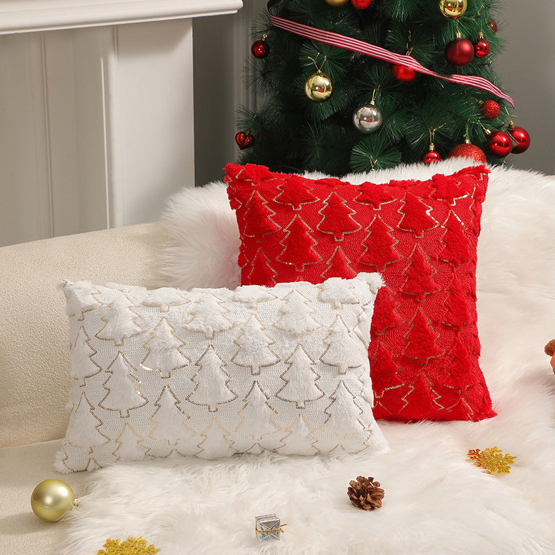 Holiday Ornament Plush Pillowcase – Decorative Bedroom & Bedside Pillow Cover - ZA-ZOLA