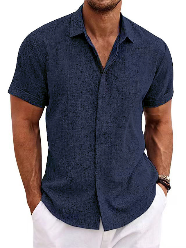 Men's Solid Color Loose Linen T-Shirt – Lightweight, Breathable & Perfect for Summer - ZA-ZOLA