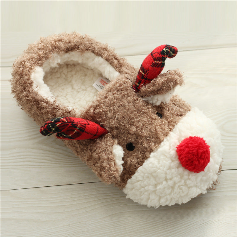 Cute Elk Cotton Slippers for Women – Bag Heel Design for Autumn & Winter Comfort - ZA-ZOLA