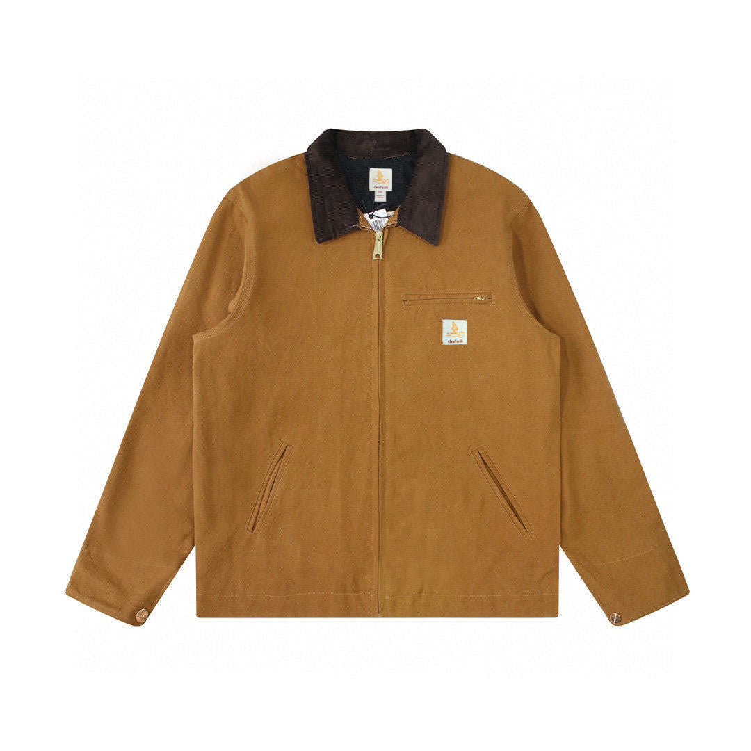 American Workwear Canvas Vintage Safari Jacket Autumn CoatProduct information:
 
 Color: creamy-white, dark gray, black, khaki, sky blue, purple
 
 Suitable for people: Plus size
 
 Size: S,M,L,XL,XXL
 
 Version: Loose
 
 LcoatZA-ZOLAZA-ZOLAAmerican Workwear Canvas Vintage Safari Jacket Autumn Coat