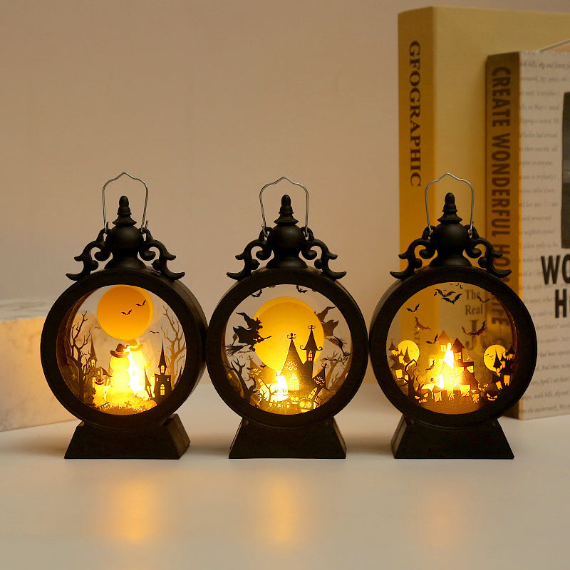 Halloween Retro Candle Portable Storm Lantern - ZA-ZOLA