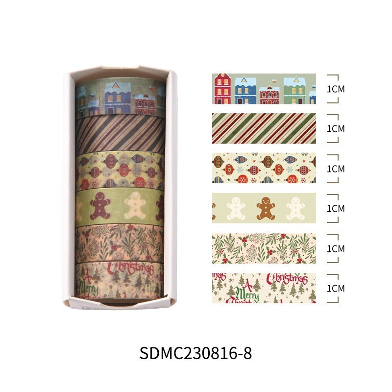 Creative Christmas Gift Adhesive Tape – Cute Decorative Journal & Material Tape for Holiday Crafts - ZA-ZOLA