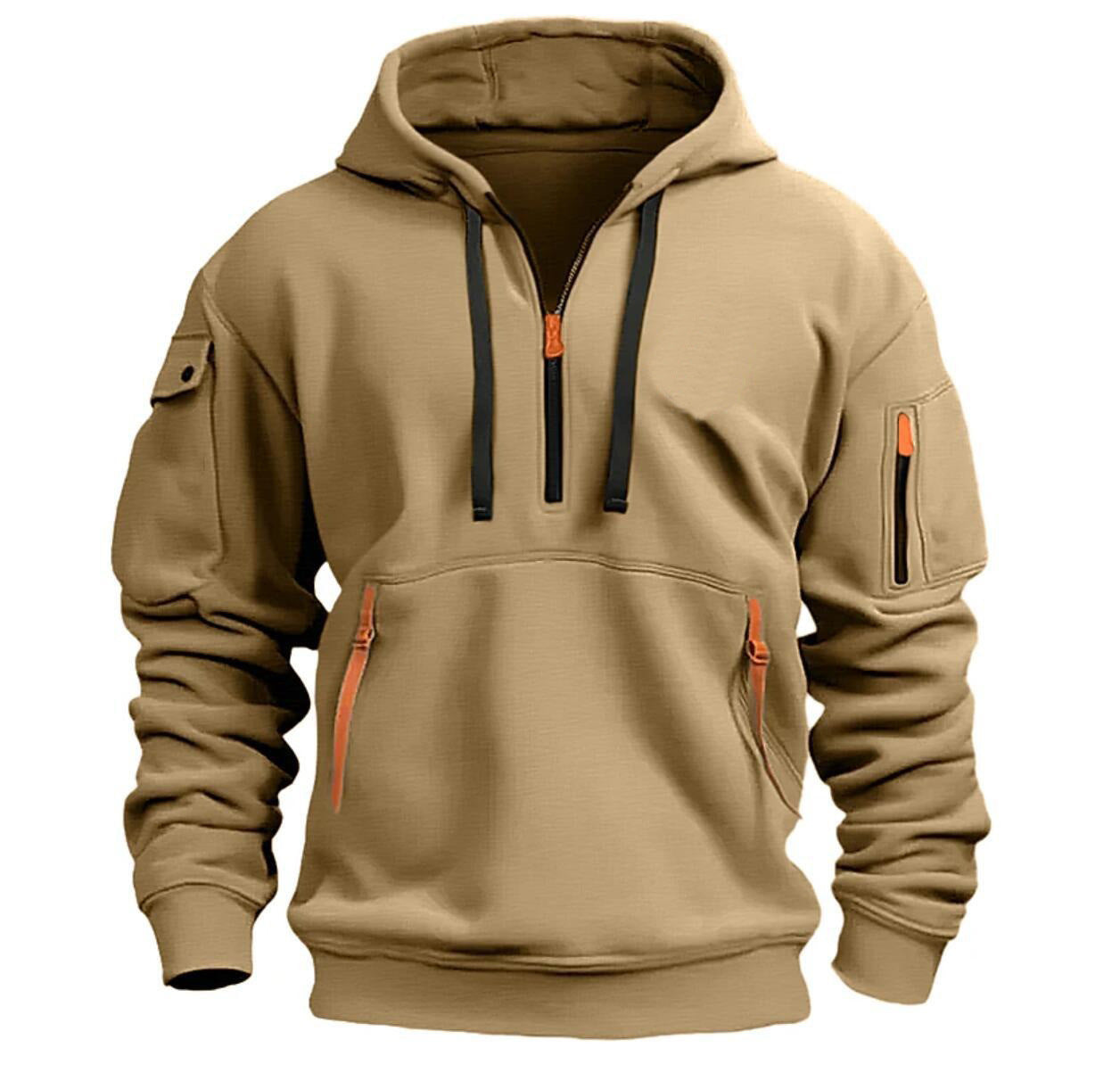 Cotton Dropped Shoulder Hooded Sweatshirt – Plus Size Loose Pullover for Men & Women