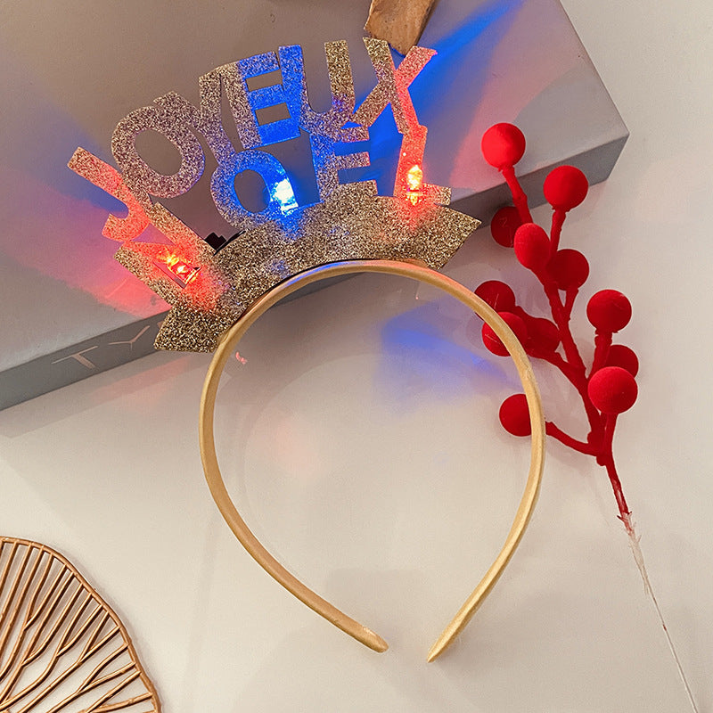 Light-Up Christmas Headband for Women - Festive Snowflake Design - ZA-ZOLA