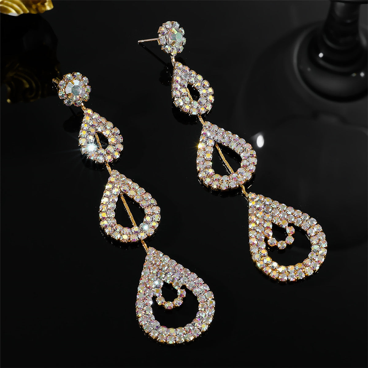 Fashion Rhinestone Long Earrings For Women - ZA-ZOLA