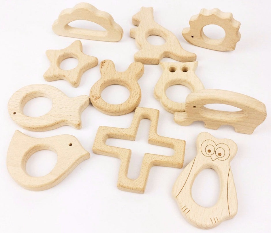 Beech Wood Baby Teethers - ZA-ZOLA