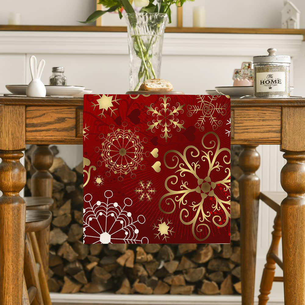 Linen Snowman Table Mat – Festive Printed Christmas Table Decor for Holiday Dining - ZA-ZOLA