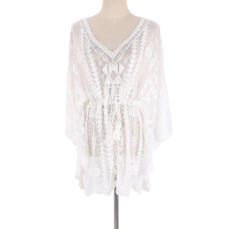 Lace Blouse Seaside Holiday Loose Sunscreen Clothes - ZA-ZOLA