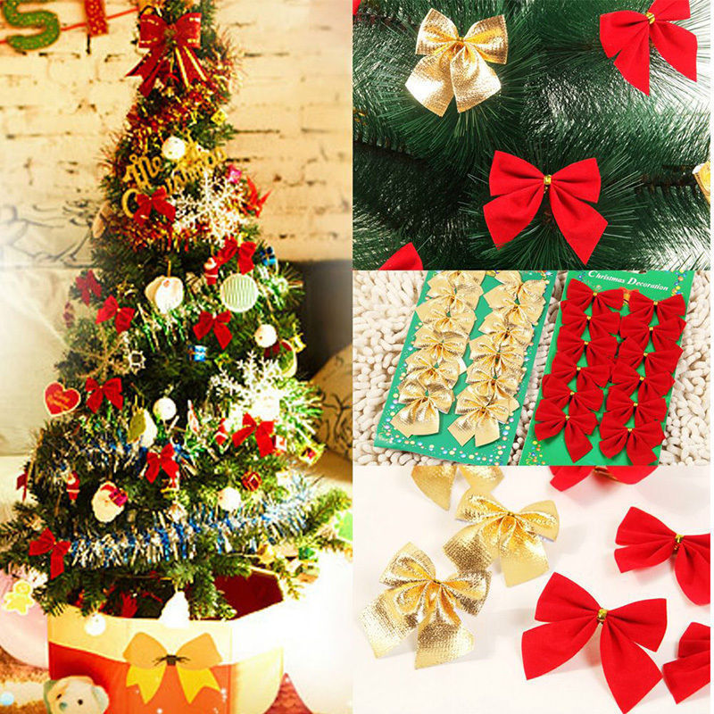 Christmas Tree Ornaments – Festive Decorative Bows for Holiday Decor - ZA-ZOLA