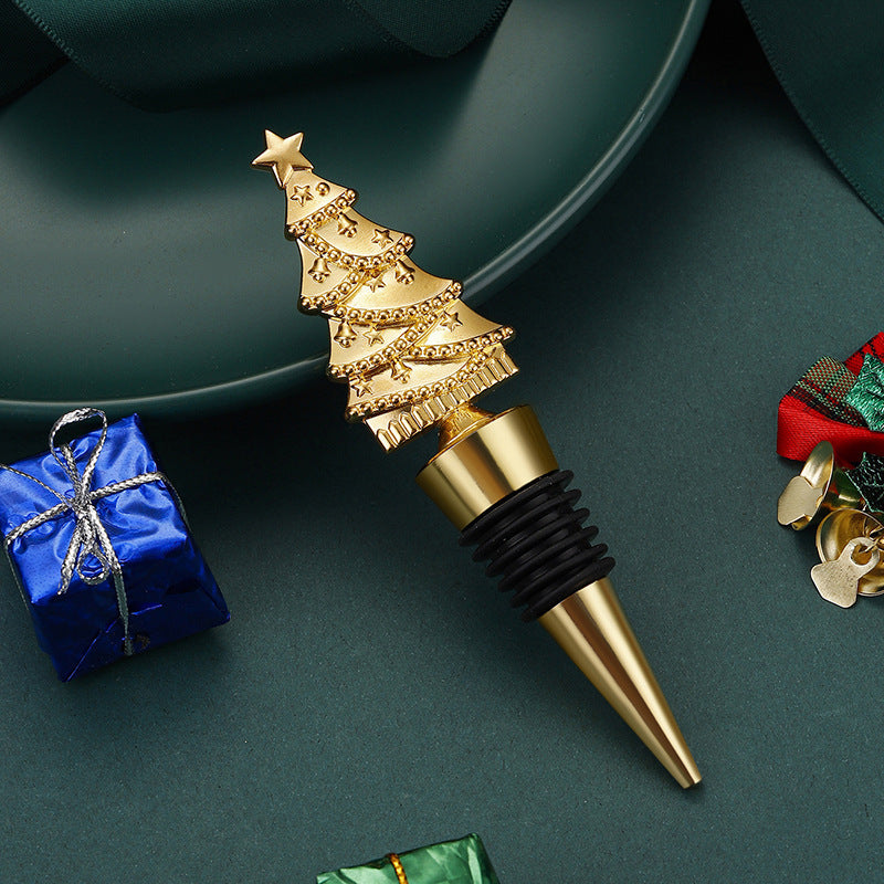 Christmas Tree Wine Stopper | Festive Sealed Bottle Stopper - ZA-ZOLA