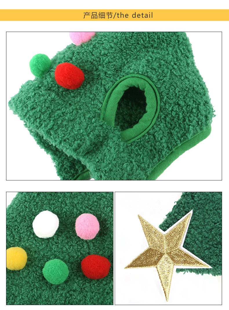 Christmas Tree Shaped Pet Hat - Festive Holiday Accessory for Cats & Dogs - ZA-ZOLA