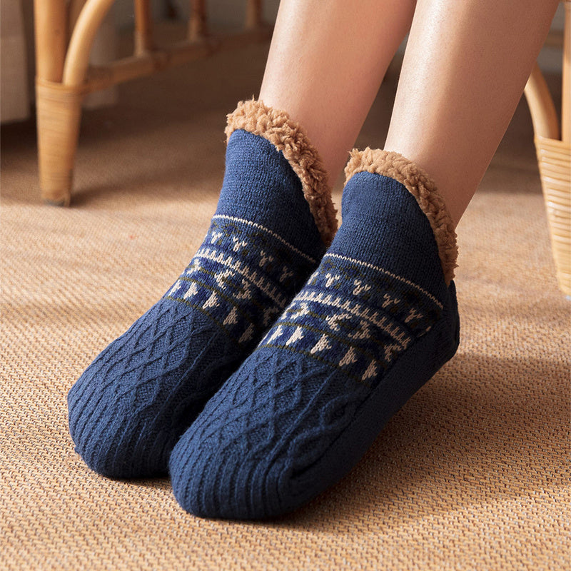 Indoor Home Non-Slip Carpet Socks – Warm Fall & Winter Floor Socks for Men & Women - ZA-ZOLA